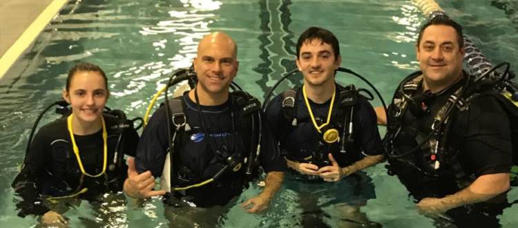 PADI Open Water Pool Class 2/16/18