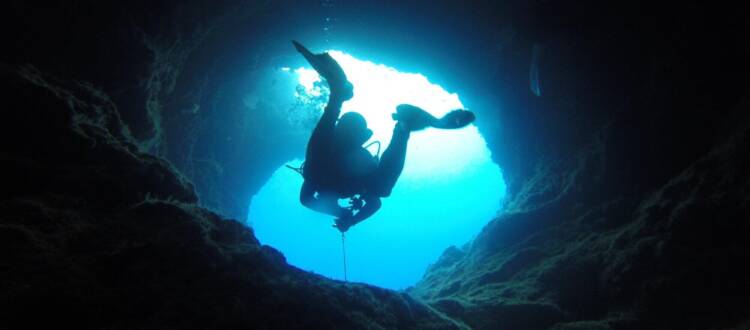 cave, diving, palau