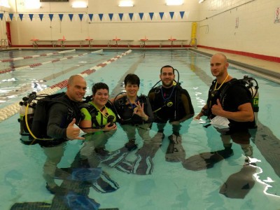 PADI OPEN WATER POOL CLASS 4/15/16